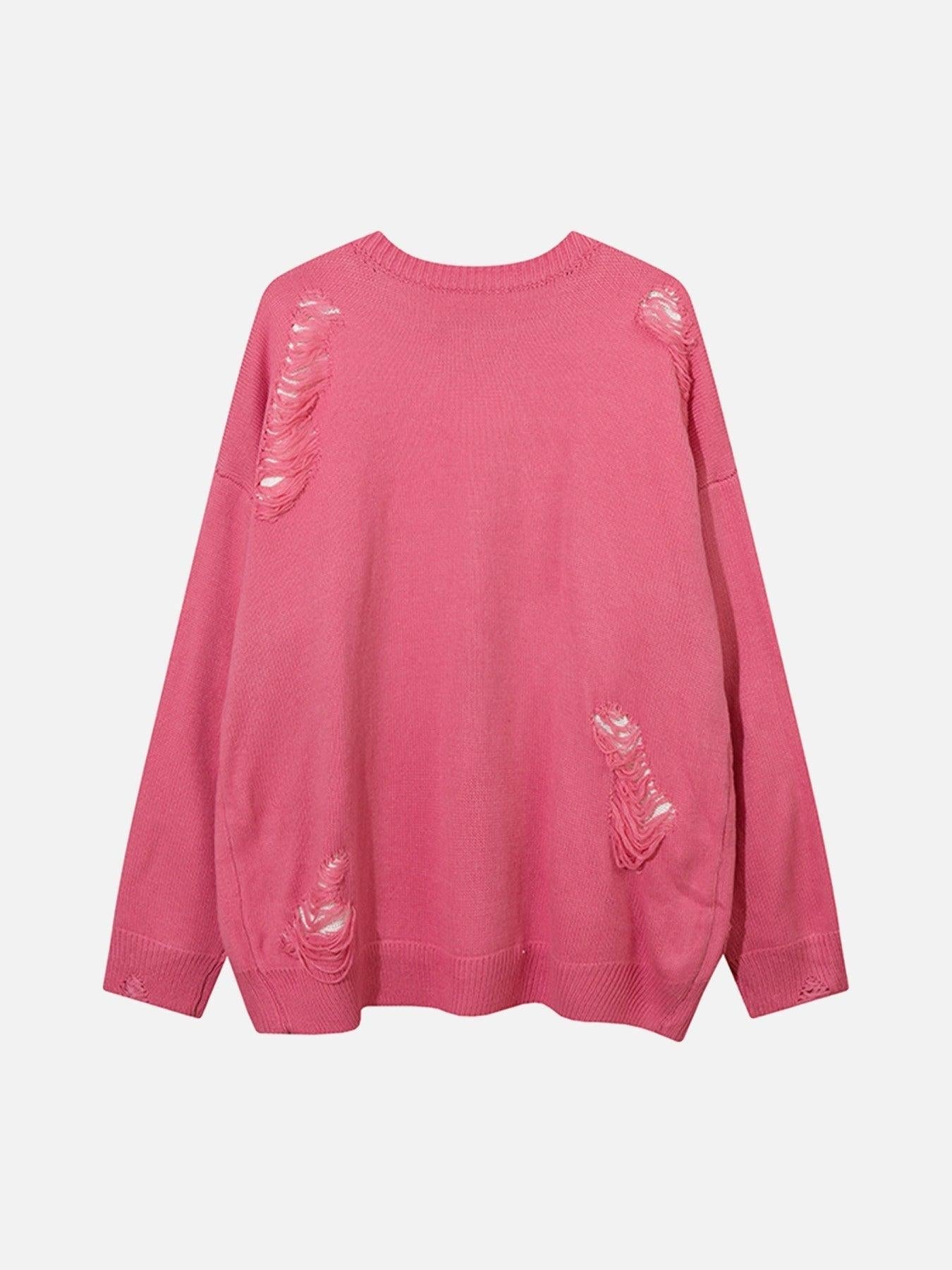 Pentagram Torn Loose Sweater