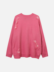 Pentagram Torn Loose Sweater