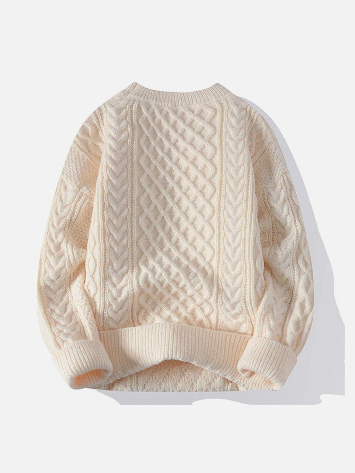 Personality Twist Knit Sweater