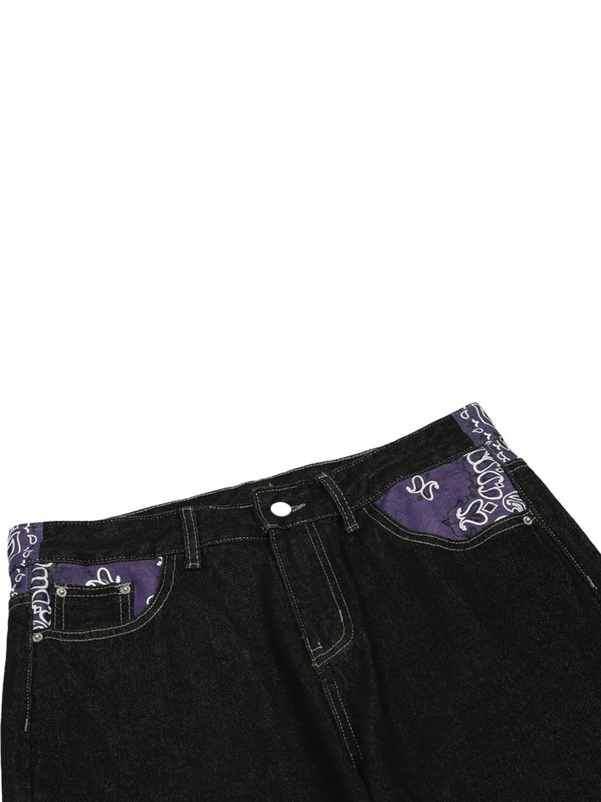Petal Letter Straight Jeans