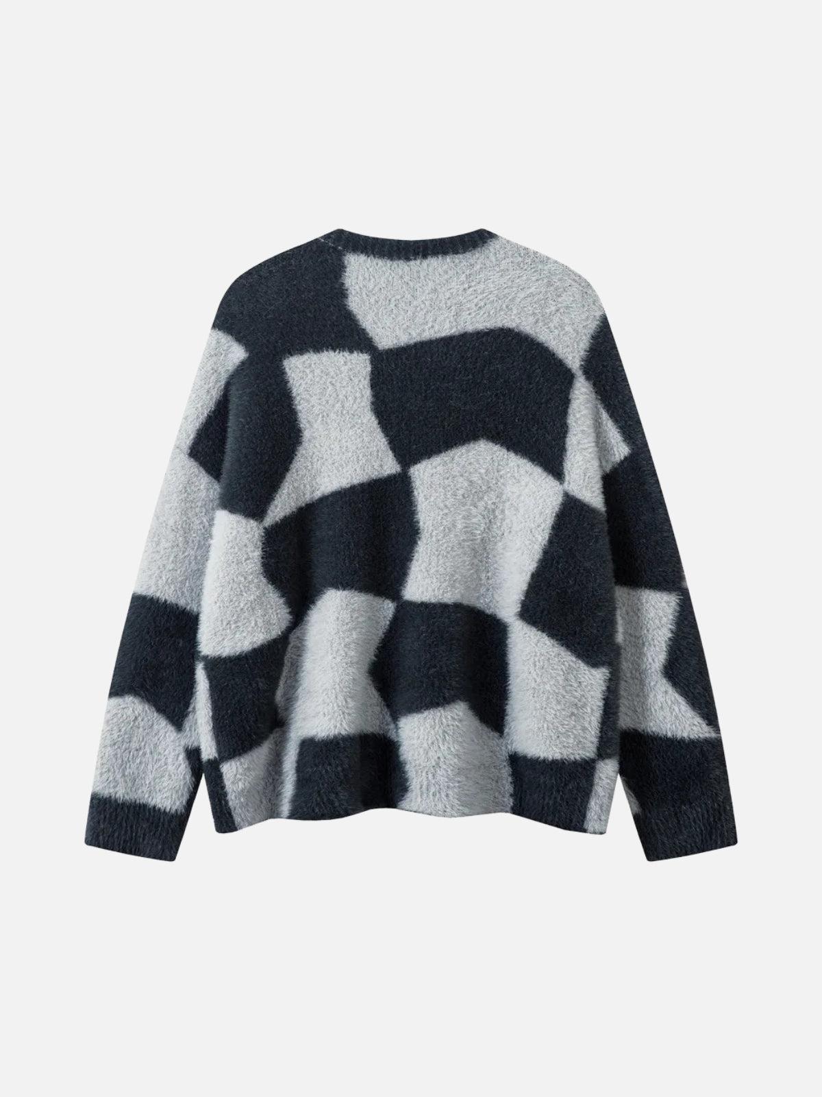 Plaid Embroidered Sweater