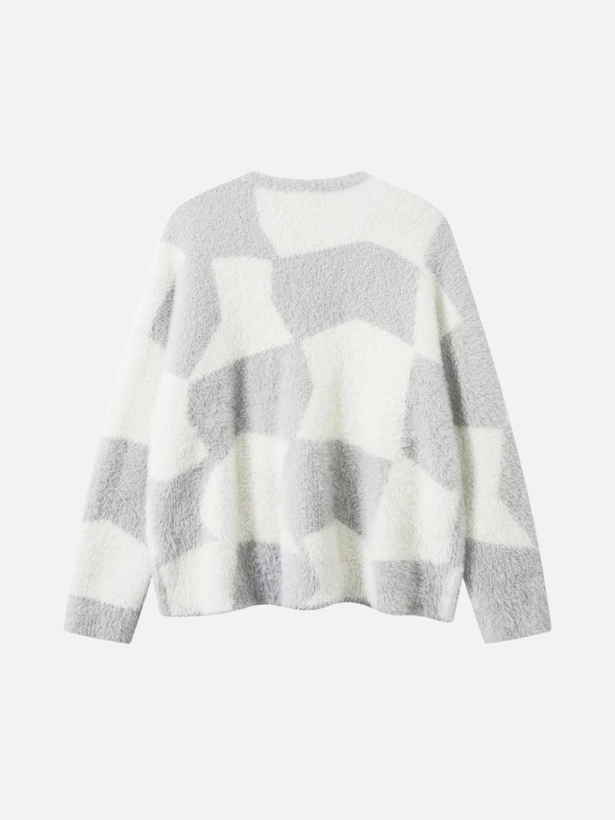 Plaid Embroidered Sweater