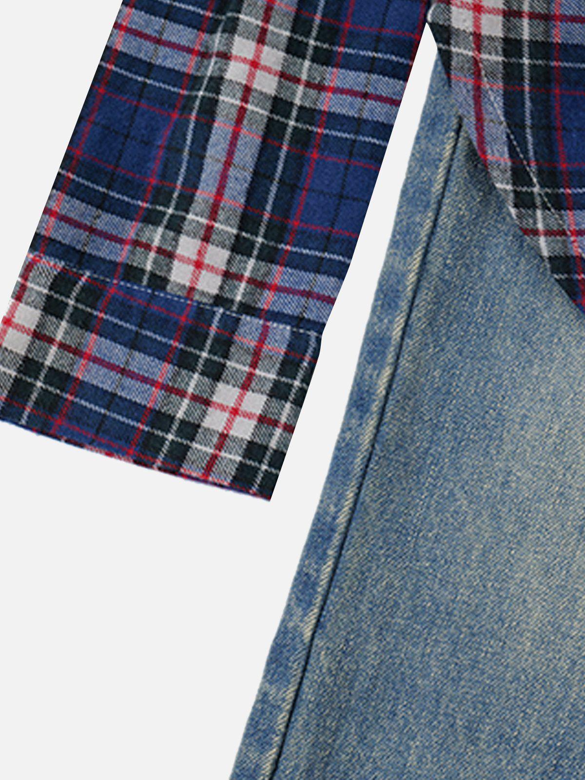 Plaid Patchwork Jeans