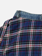 Plaid Patchwork Jeans