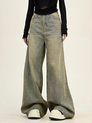 Plaid Pocket Washed Jeans
