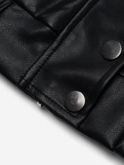 Plaid Reversible Leather Jacket