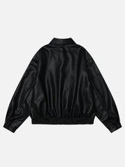 Plaid Reversible Leather Jacket