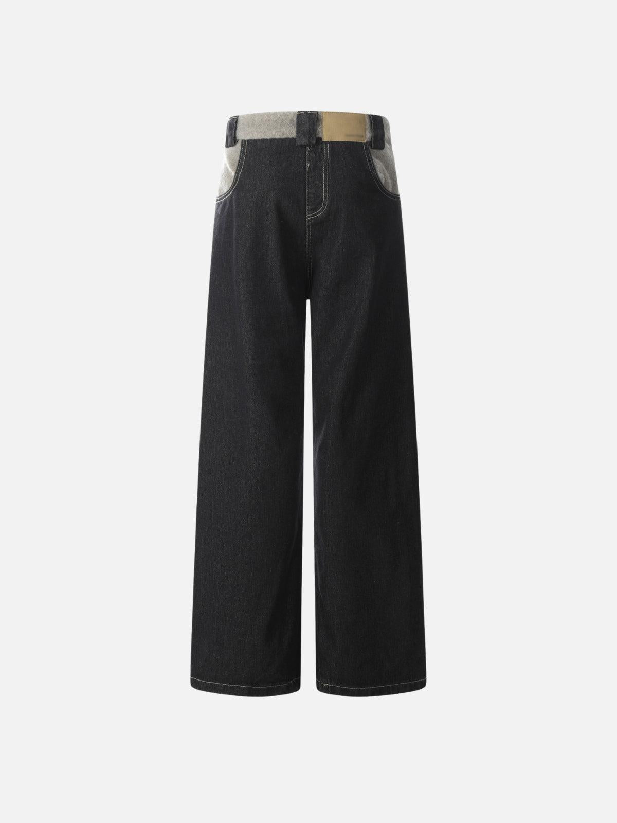 Plush Patchwork Jeans