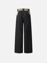 Plush Patchwork Jeans
