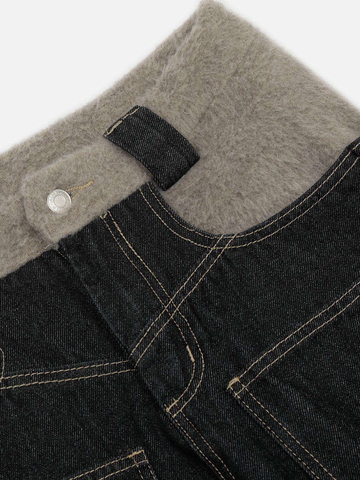 Plush Patchwork Jeans