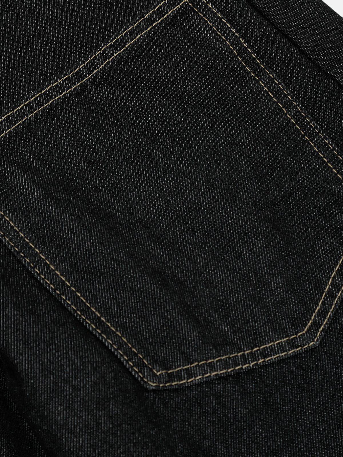 Plush Patchwork Jeans