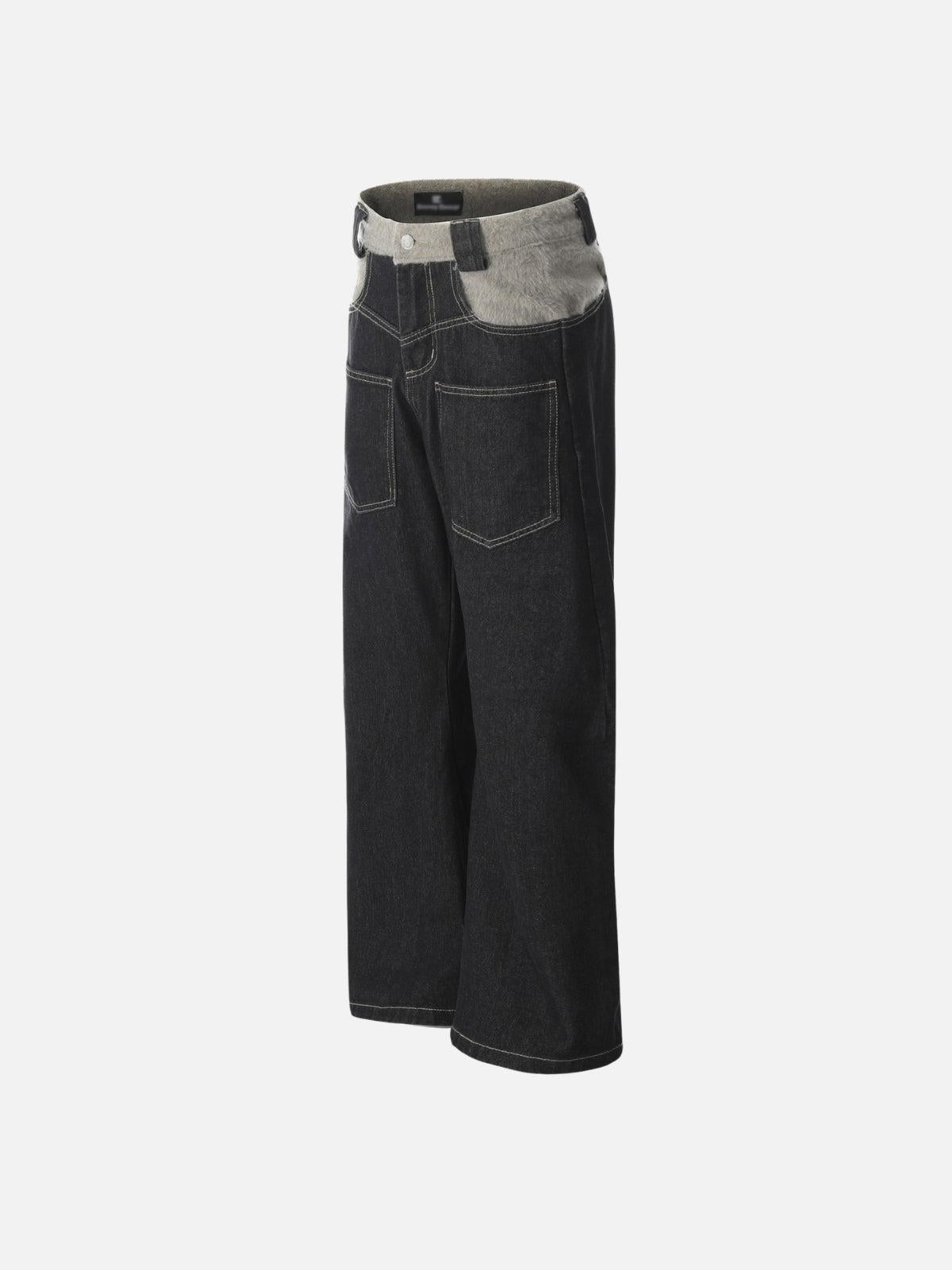 Plush Patchwork Jeans