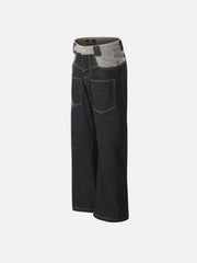 Plush Patchwork Jeans
