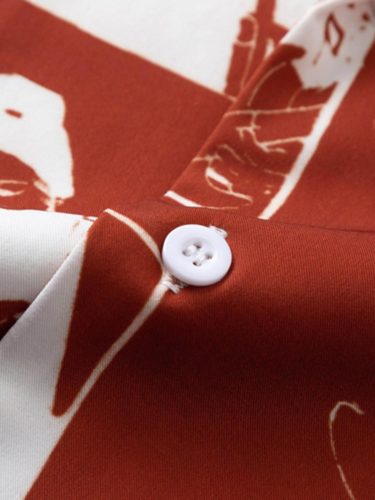 Portrait Pattern Short-Sleeved Shirt