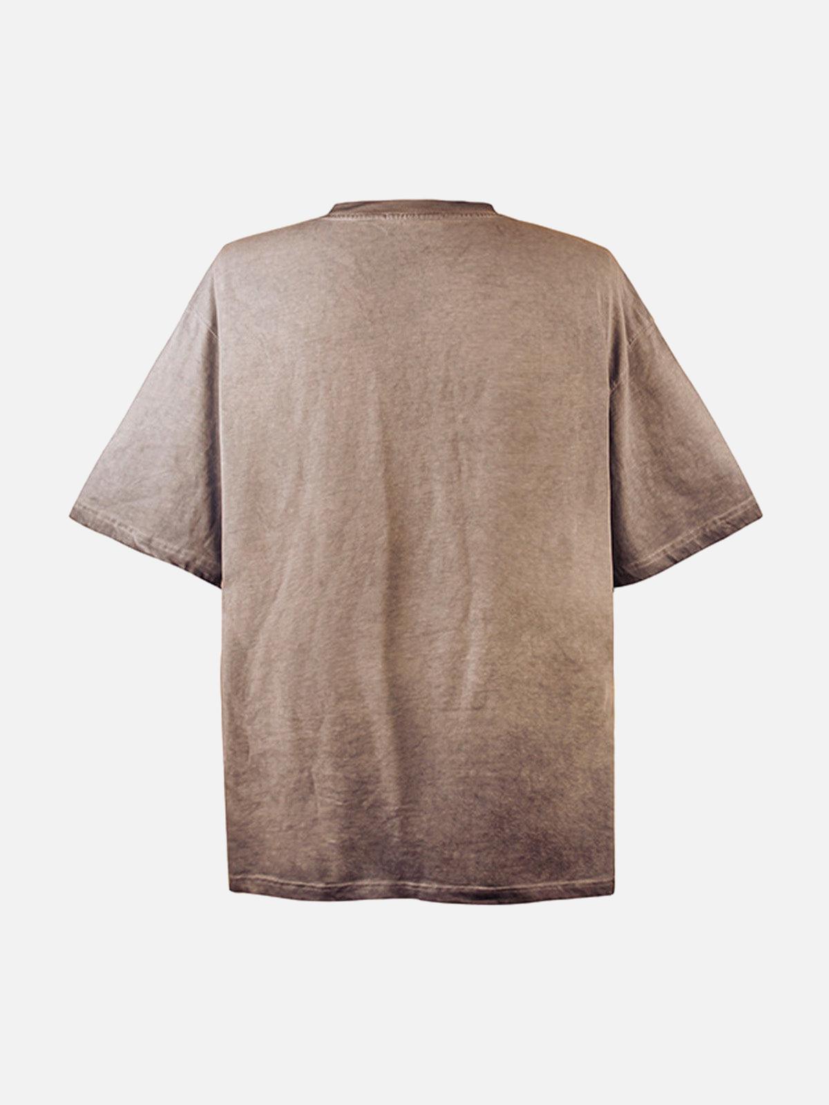 Portrait Print Crew Neck T-Shirt