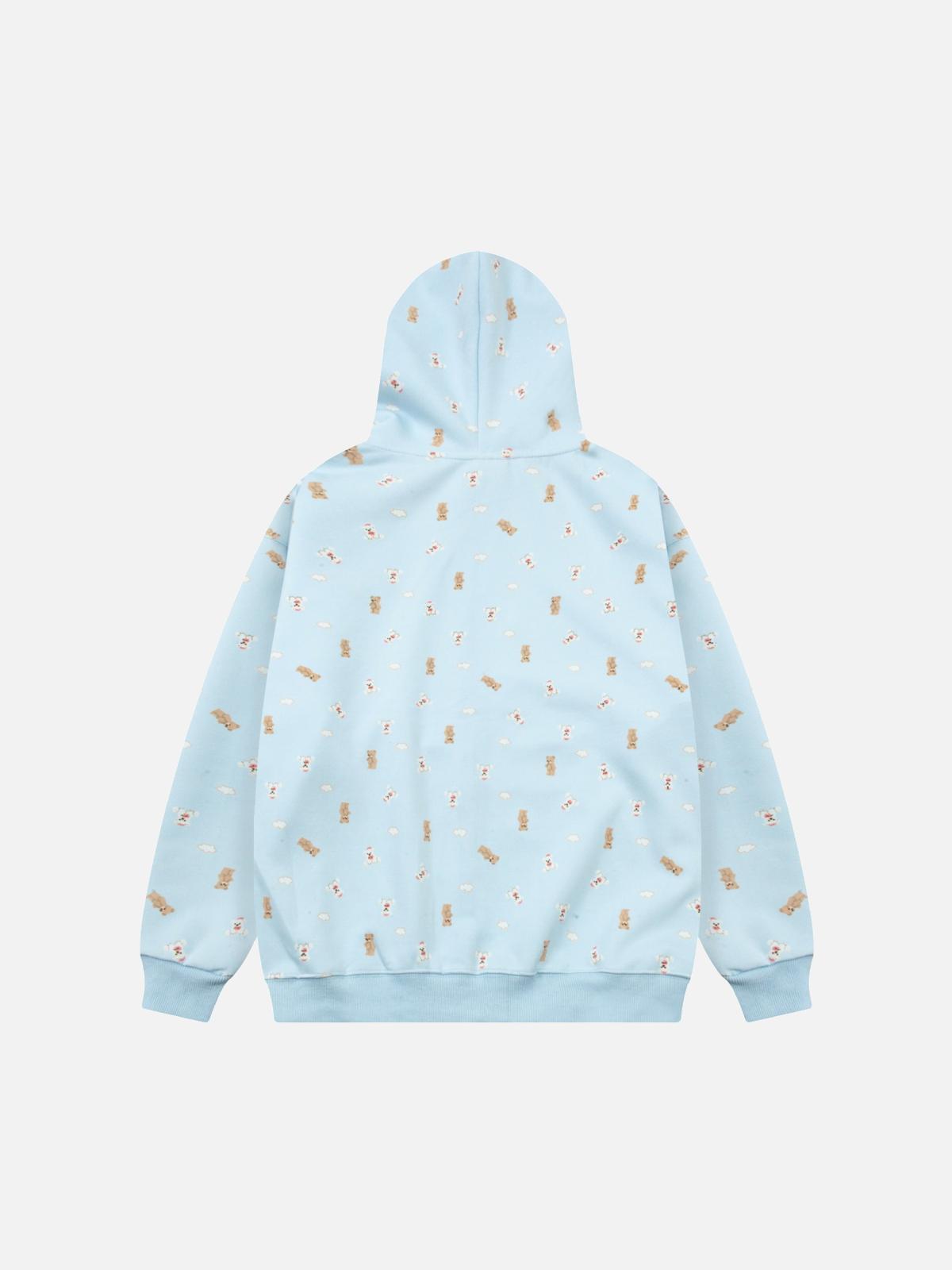 Print Adorable Little Bear Hoodie