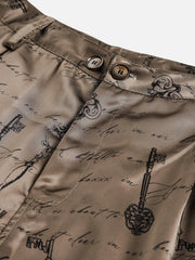 Print Silk Shorts