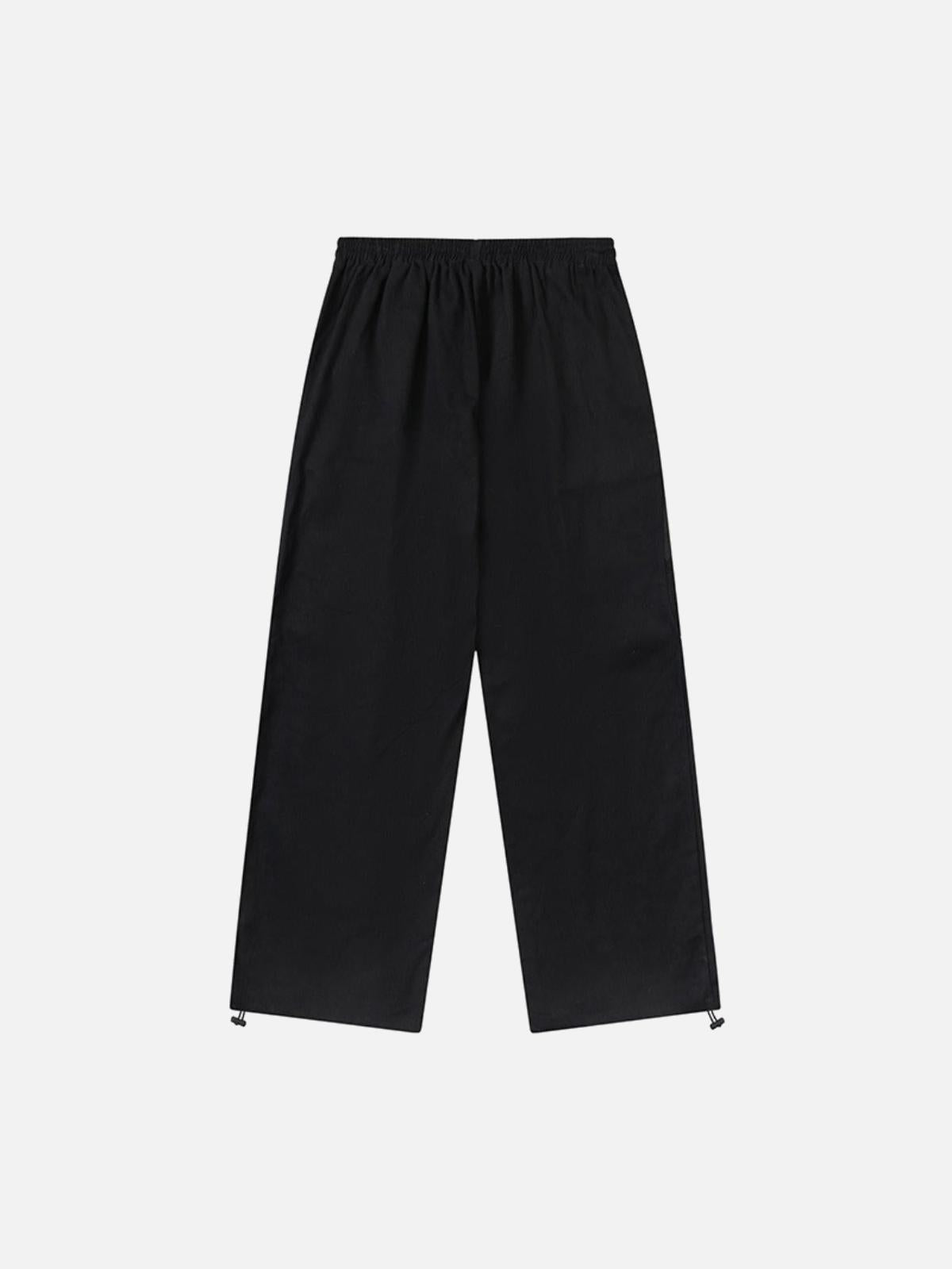 Printed Drawstring Multi-Pocket Cargo Pants