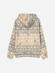 Printing Gradient Zip-Up Hoodie