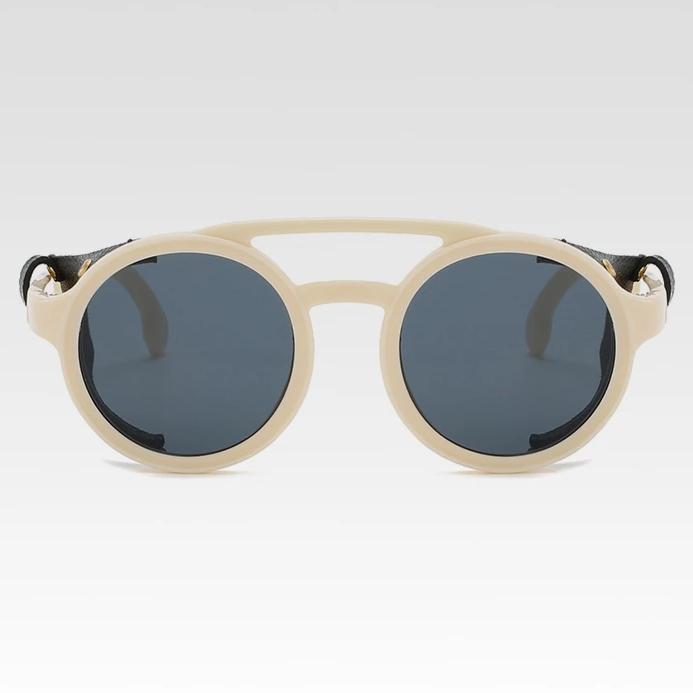 1915 Retro Sunglasses w/ Leather Side Shields