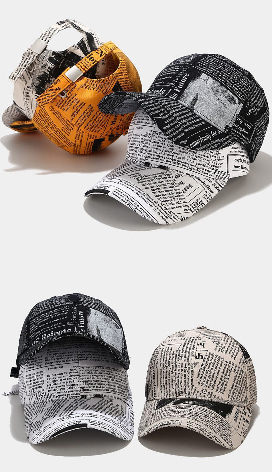 LOCZU Newspaper Baseball Cap