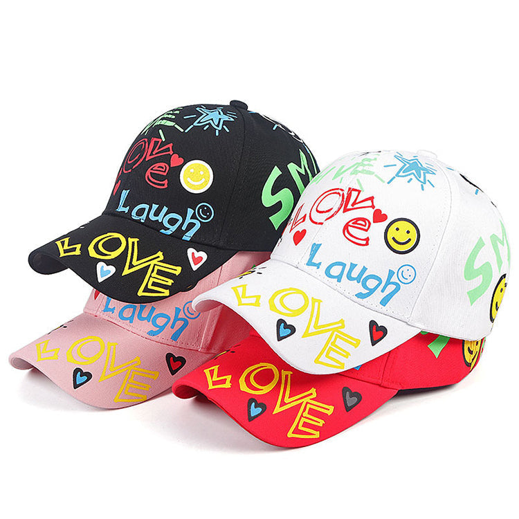 'Carefree' Graphic Print Baseball Cap