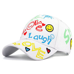 'Carefree' Graphic Print Baseball Cap