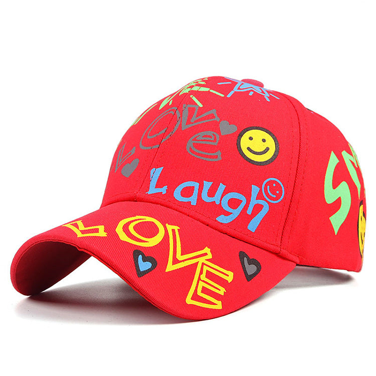 'Carefree' Graphic Print Baseball Cap