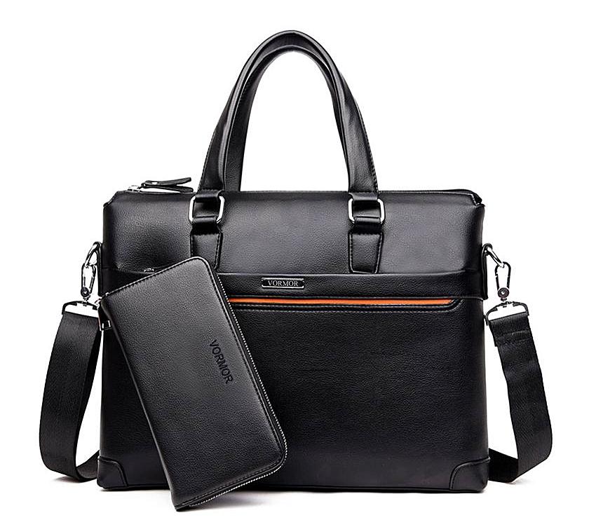 Premium Leather Modern Briefcase & Wallet - 2 Colors – Loczu