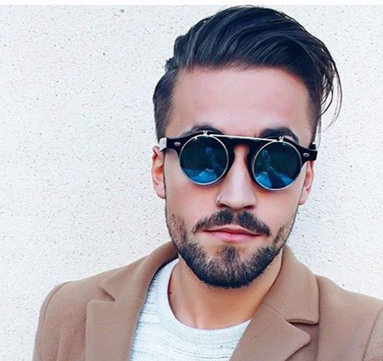 1912 Vintage Round Flip Up Sunglasses