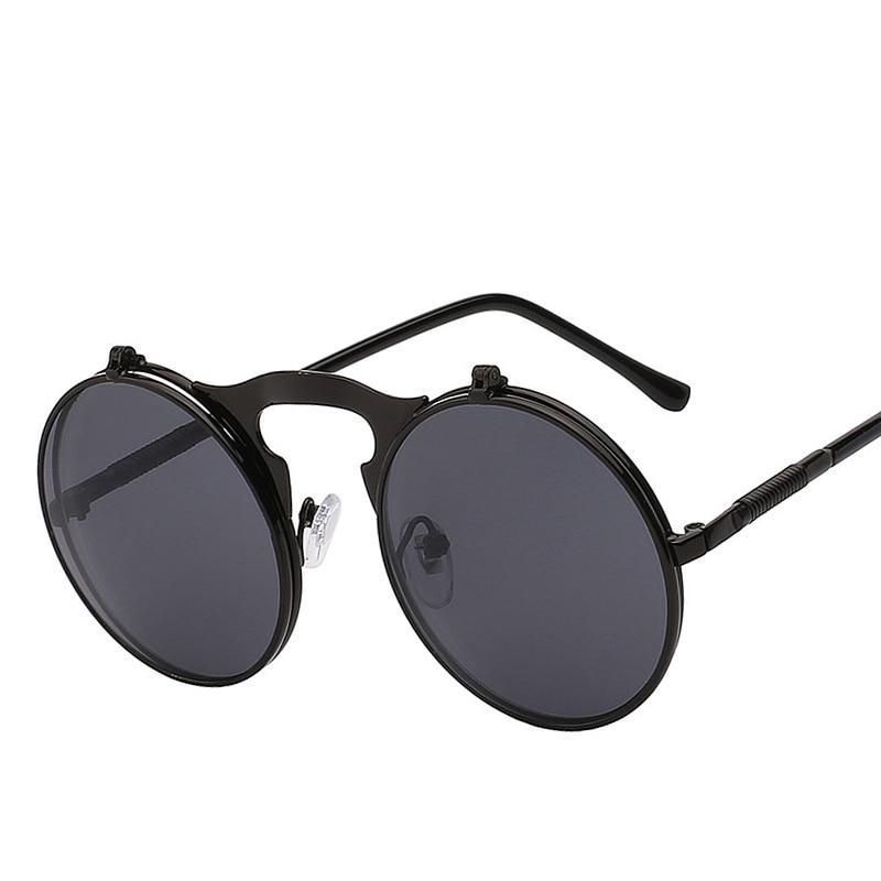 1842 Vintage Flip Up Round Sunglasses