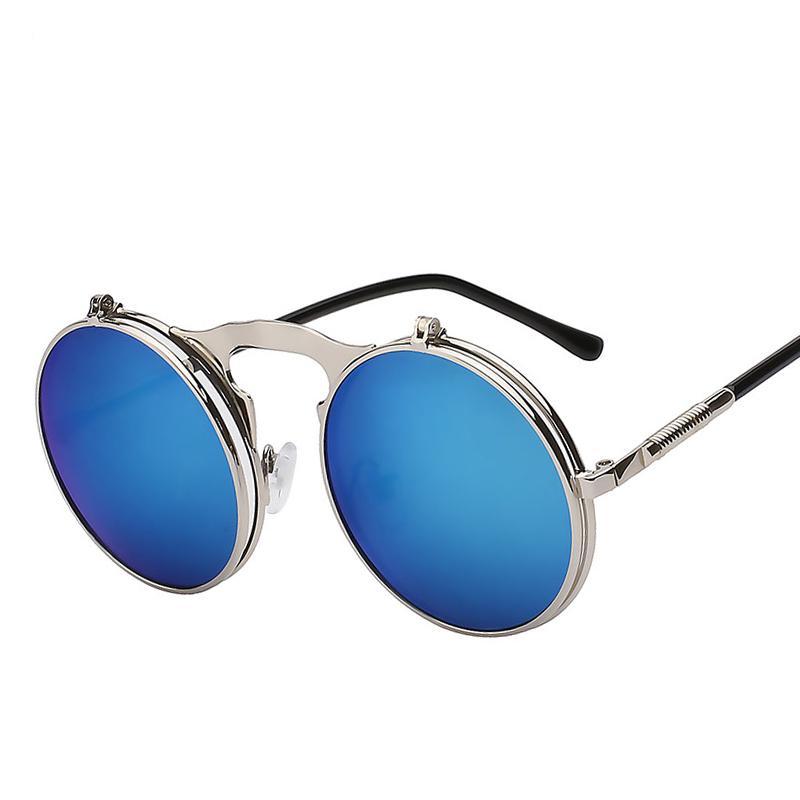 1842 Vintage Flip Up Round Sunglasses