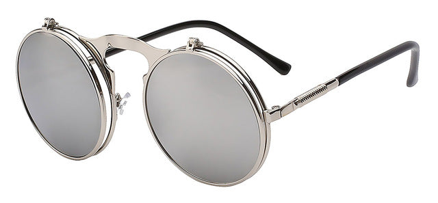 1842 Vintage Flip Up Round Sunglasses