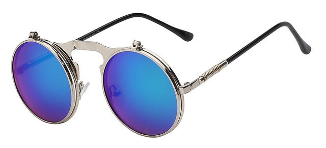 1842 Vintage Flip Up Round Sunglasses