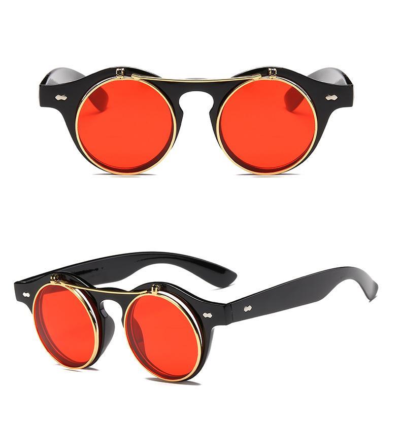 1912 Vintage Round Flip Up Sunglasses