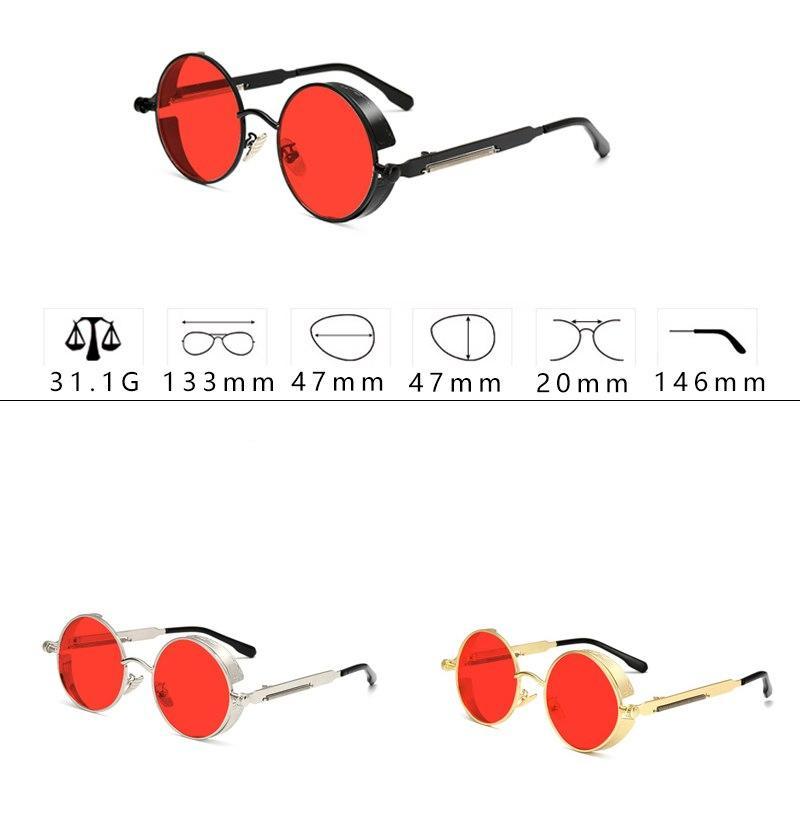 1955 Vintage Round Transparent Sunglasses
