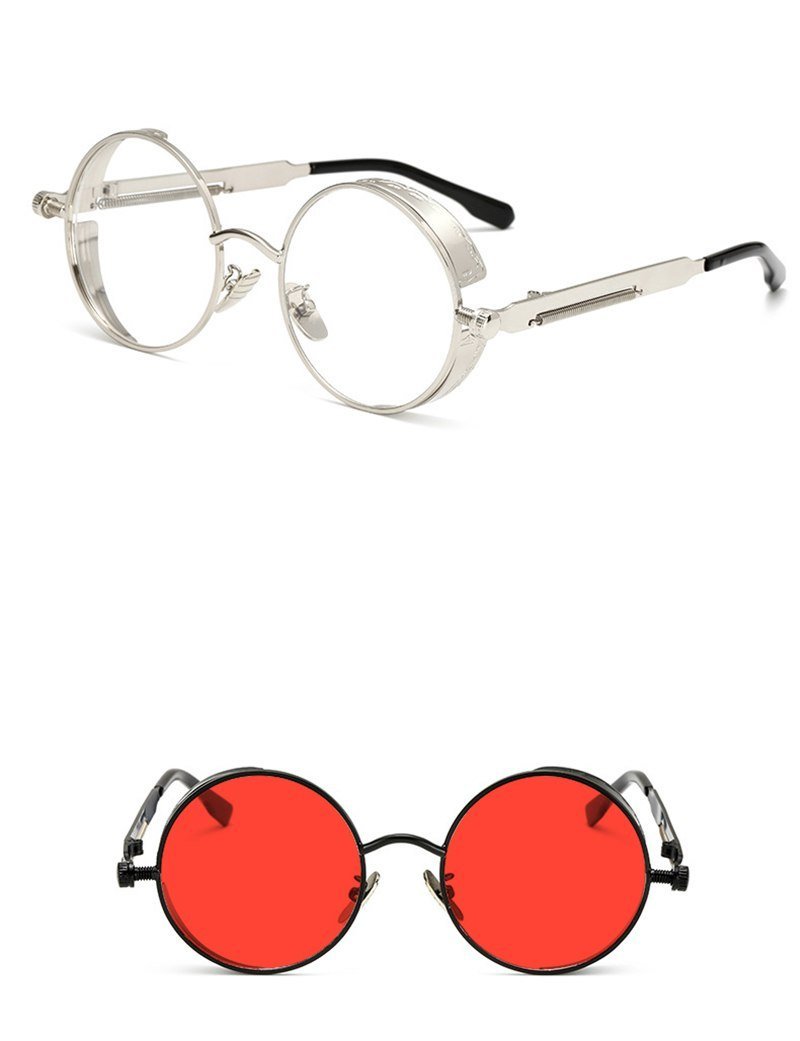 1955 Vintage Round Transparent Sunglasses