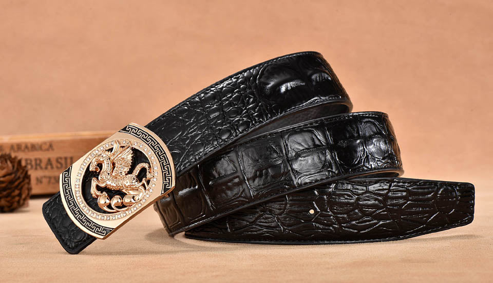 Luxury Pegasus Leather Belt