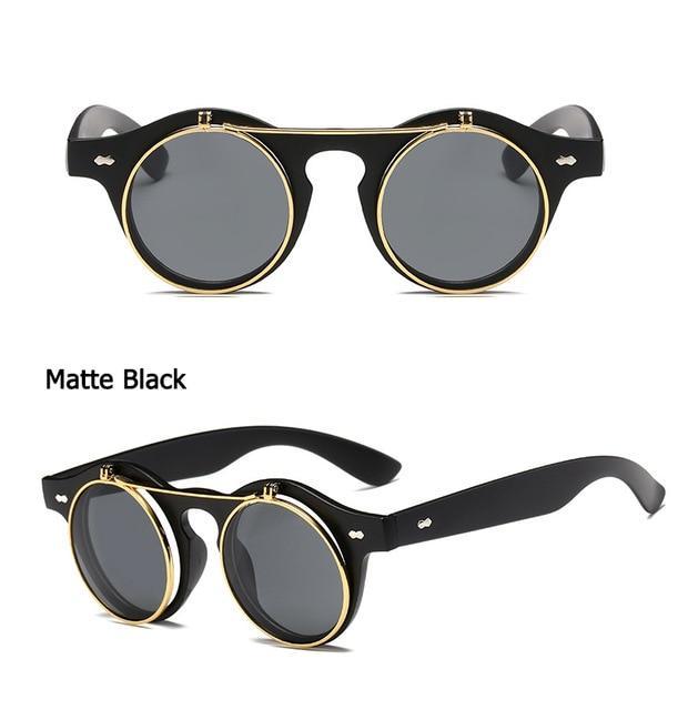 1912 Vintage Round Flip Up Sunglasses