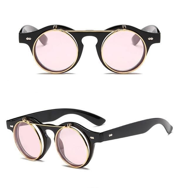 1912 Vintage Round Flip Up Sunglasses