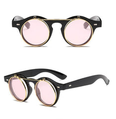 1912 Vintage Round Flip Up Sunglasses