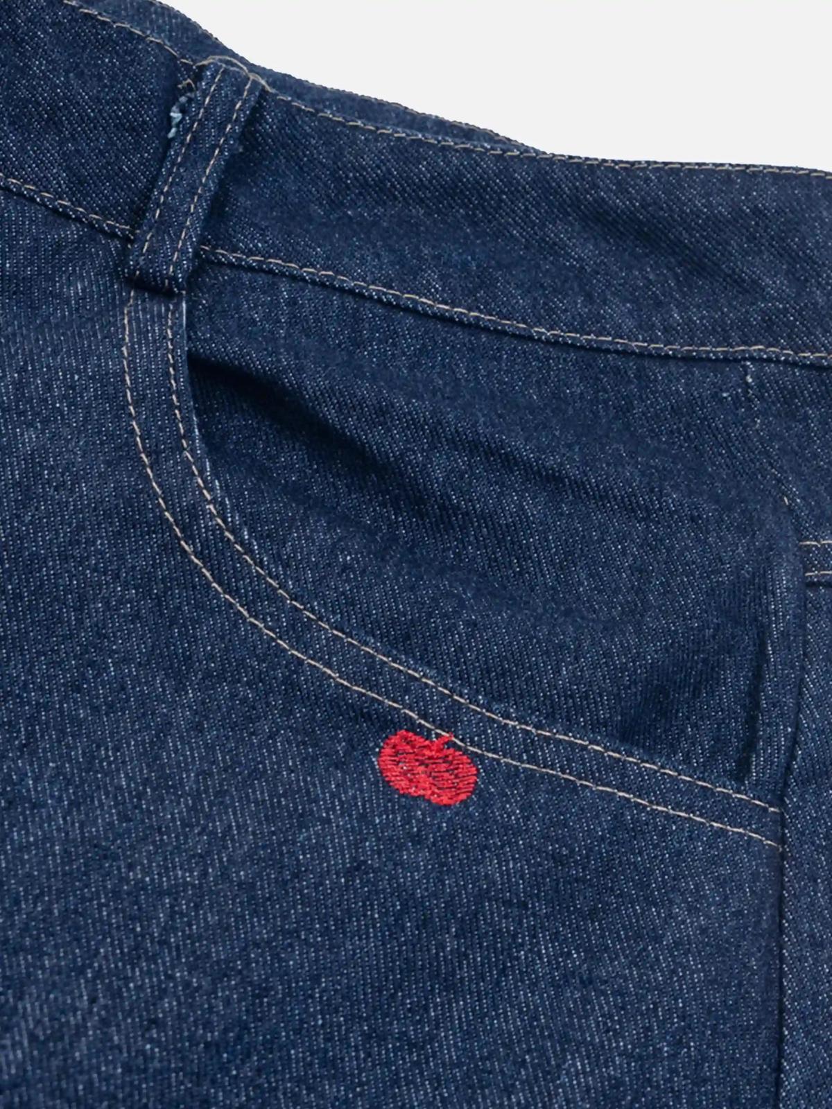 Puppy Embroidered Jeans