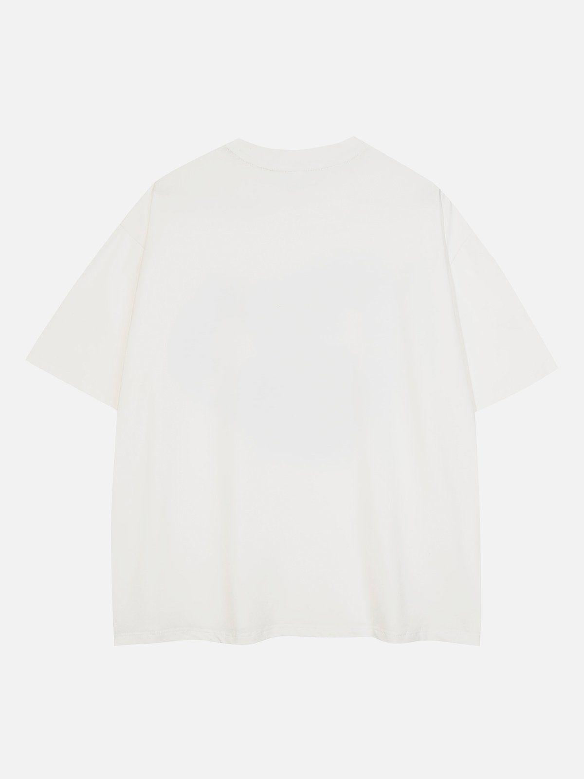 Rabbit Embroidery Print Tee