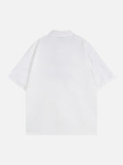 Racing Style Oversized Short Sleeve Shirt