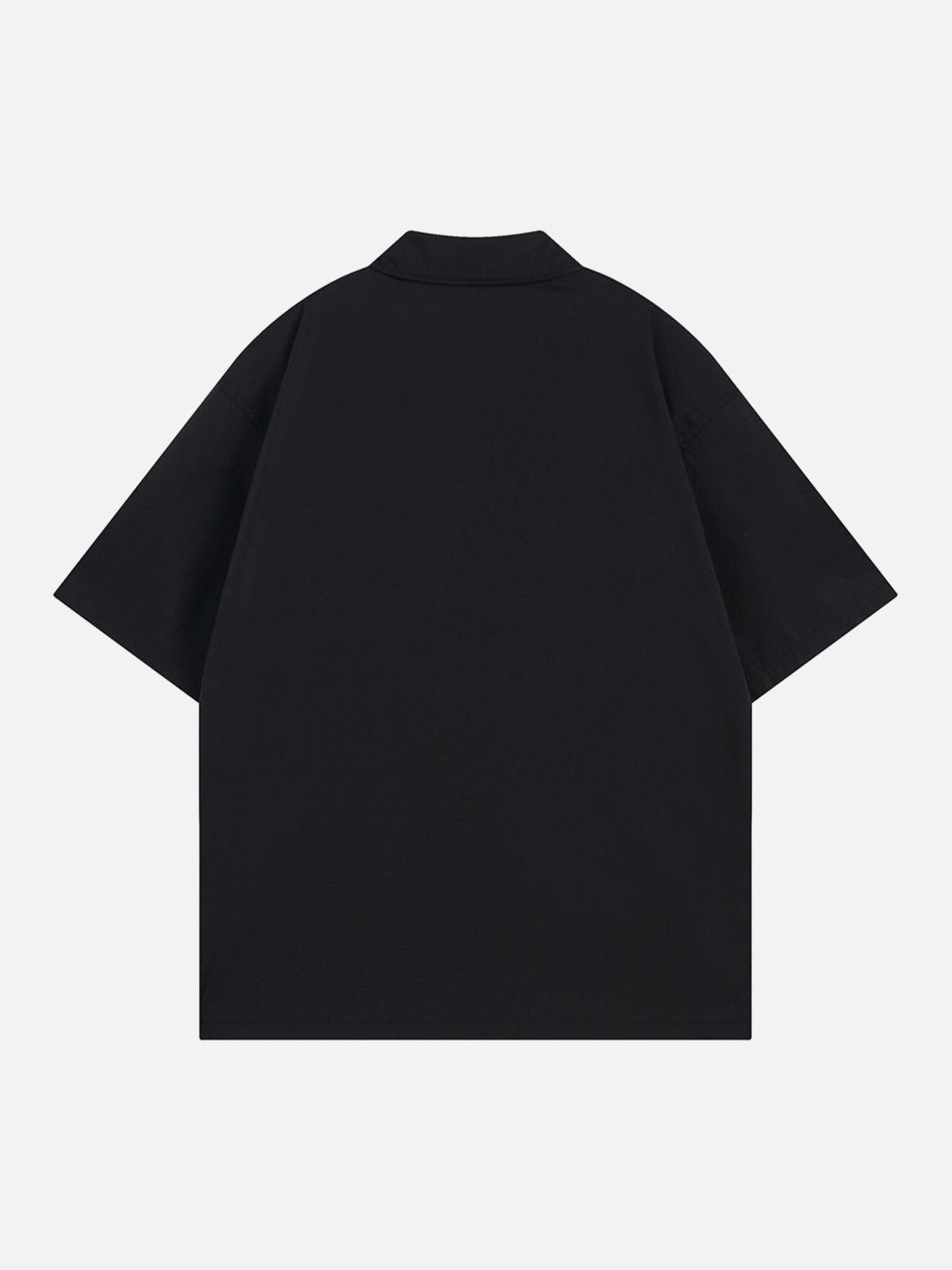 Racing Style Oversized Short Sleeve Shirt