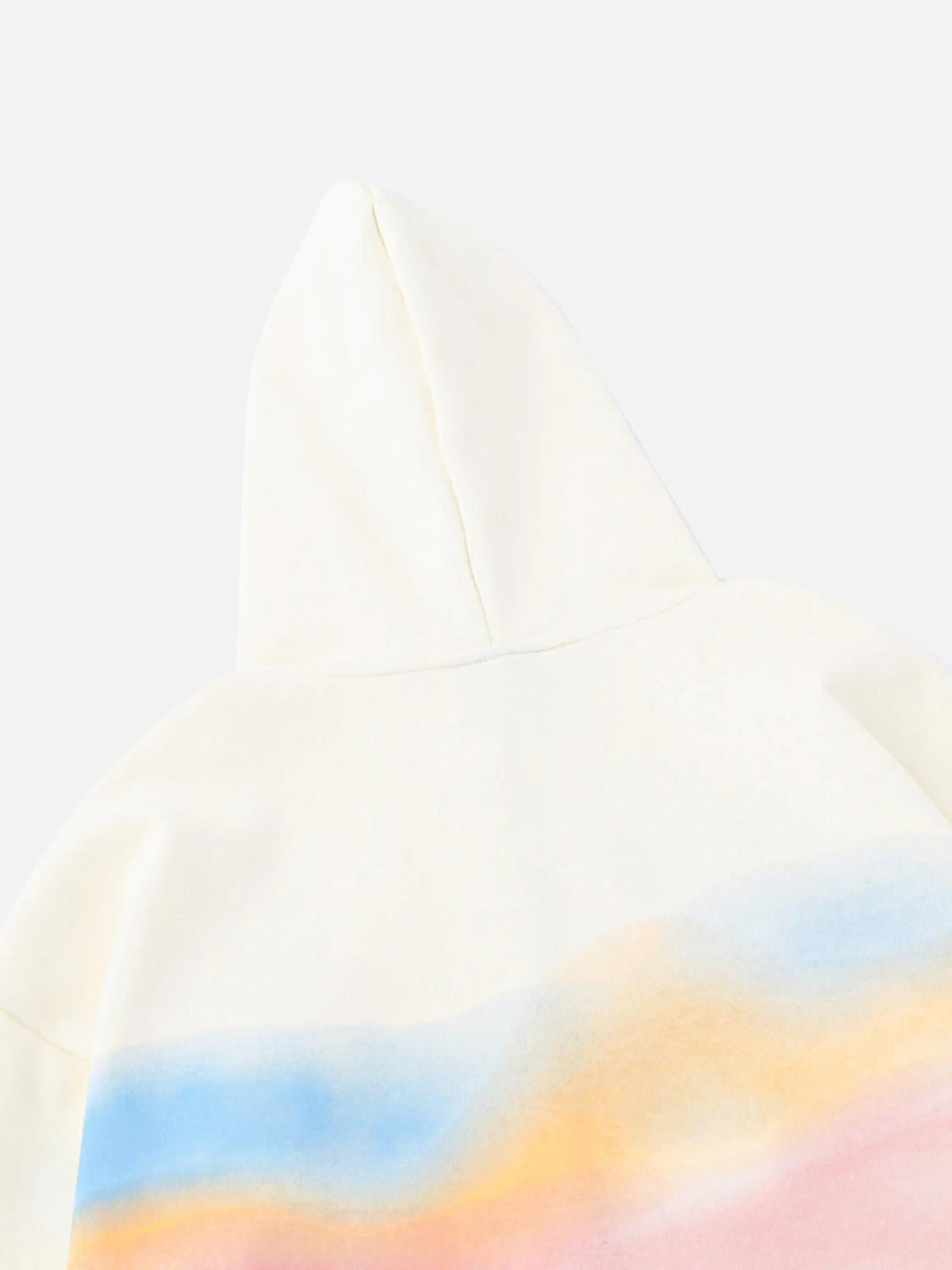 Rainbow Musical Notes Embroidered Hoodie