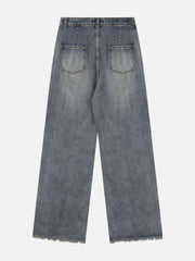Removable Butterfly Loose Jeans