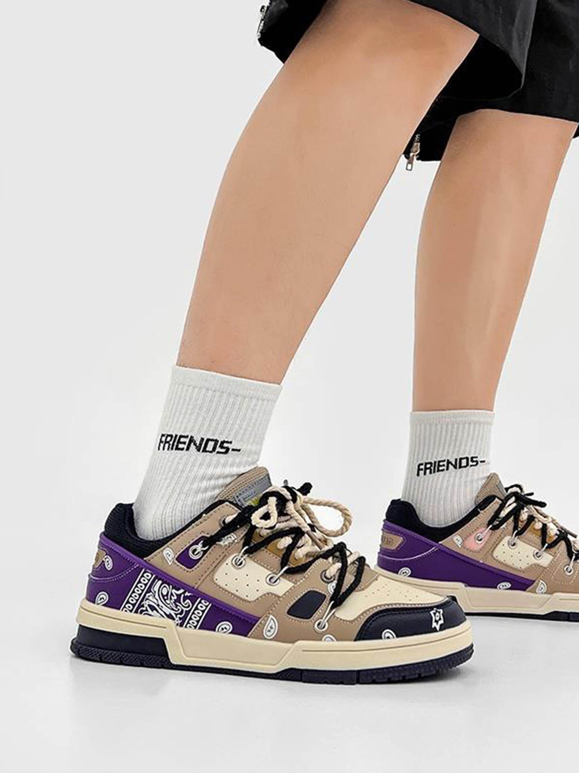 Retro Cashew Flower Board Casual Shoes