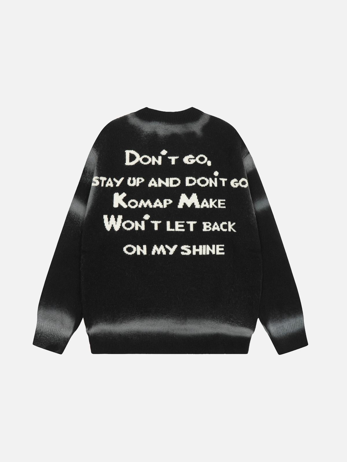 Retro character YEAH! sweater