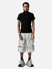 Retro Cleanfit Quarter Zip- Up T-Shirt